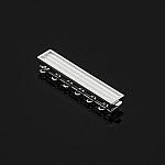 Silver Plated 6 Hole Strand Clasp For Delica Beads 38mm