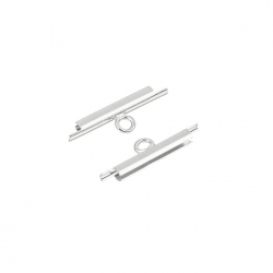 Silver Plated Miyuki Slide Tubes For Delica Beads (15mm)
