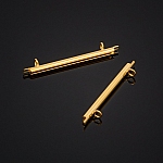 35mm Miyuki Slide Tube Gold Plated Ends For Bead Weaving