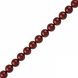 8mm Swarovski Crystal Pearl Beads (5810) Bordeaux PK25