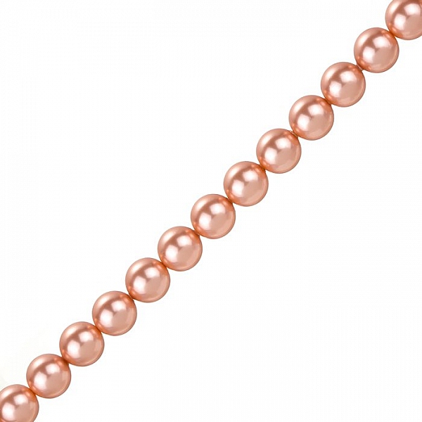 8mm Swarovski Crystal Pearl Beads 5810 Rose Peach PK25