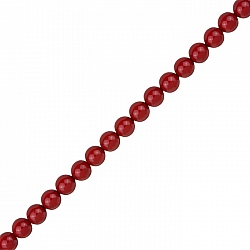 6mm Swarovski Crystal Glass Pearls 5810 Red Coral PK50