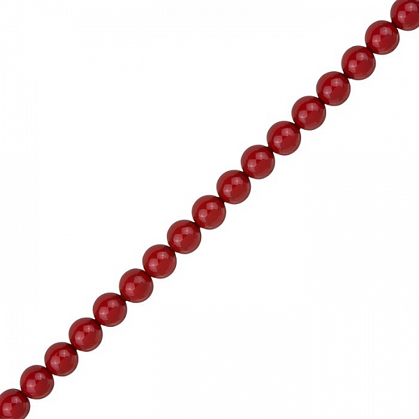 6mm Swarovski Crystal Glass Pearls 5810 Red Coral PK50