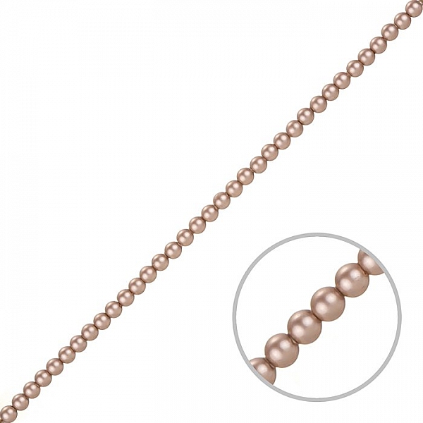 Swarovski Glass Pearls 5810 Powder Almond 3mm Bead PK50