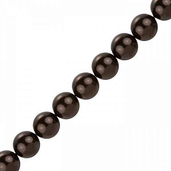 Swarovski 12mm Crystal Pearl Beads 5810 Deep Brown PK10