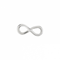 Sterling Silver Infinity Link Connector Charm 16mm PK1