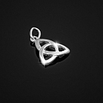 Sterling Silver Celtic Symbol Triangle Charm (7mm) PK1