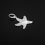 Sterling Silver 925 Starfish Charm With Bail (20mm) PK1
