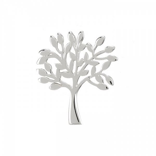 925 Sterling Silver Open Tree Of Life Pendant 23mm PK1