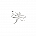 Sterling Silver Cutout Dragonfly Charm Pendant 18mm PK1