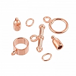 Bullet Shaped Kumihimo Findings Set 3mm Copper Plated