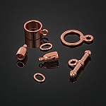 Bullet Shaped Kumihimo Findings Set 3mm Copper Plated
