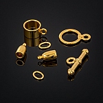 Bullet Shaped Kumihimo Findings Set (3mm) Gold Plated