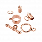 4mm Barrel Shaped Kumihimo Findings Set Copper Plated