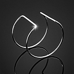 Plain Wire Cuff Bracelet Base Rhodium Plated (66mm) PK1 Plain Wire Cuff Bracelet Base Rhodium Plated (66mm) PK1
