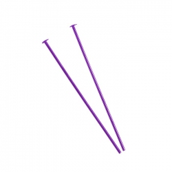 Purple Hypoallergenic Niobium Headpins 1.50" (38mm) PK2