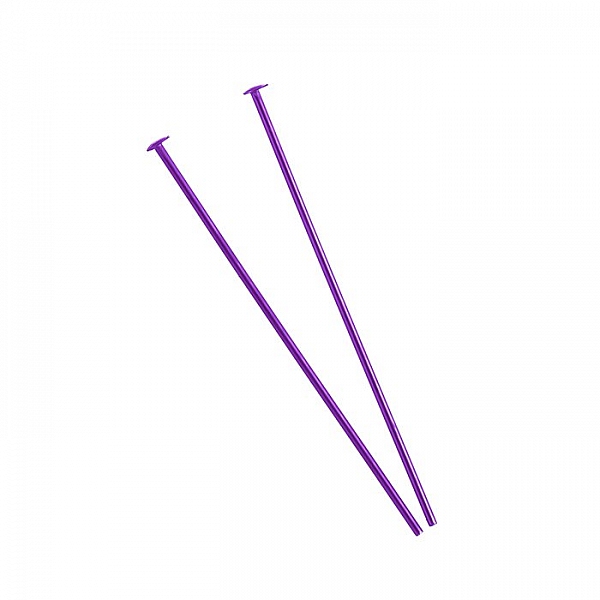 Purple Hypoallergenic Niobium Headpins 1.50" (38mm) PK2