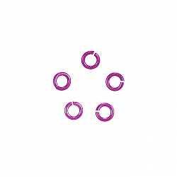 Hypoallergenic Niobium 4mm Jump Rings Pink 20 Gauge PK5