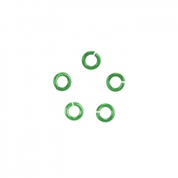 Hypoallergenic Niobium 4mm Green Jump Rings (20 Gauge)