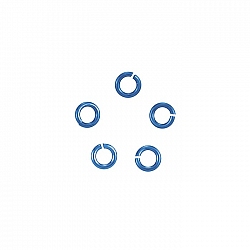 Teal Hypoallergenic Jump Rings Niobium 4mm 20 Gauge PK5