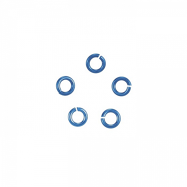 Teal Hypoallergenic Jump Rings Niobium 4mm 20 Gauge PK5