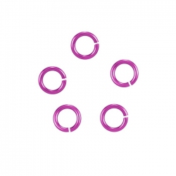 6mm Hypoallergenic Jump Rings Pink Niobium 20 Gauge PK5