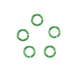 6mm Niobium Jump Rings Hypoallergenic (20 Gauge) Green