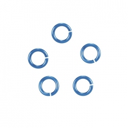 6mm Niobium Teal Jump Rings - Hypoallergenic (20 Gauge)