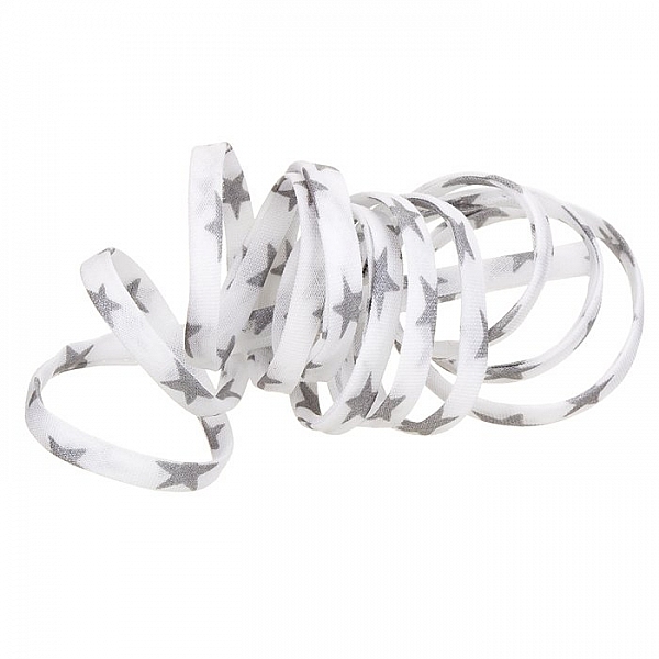 Liberty of London Etoiles Blanc Argent 4mm Ribbon Cord