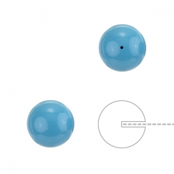 Swarovski 10mm Half Drilled Pearls Round Turquoise PK2