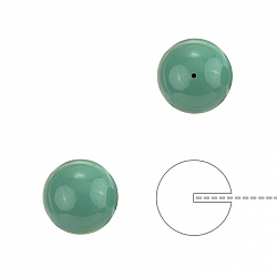 10mm Swarovski 5818 Half Drilled Pearls Round Jade PK2