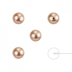 6mm Swarovski 5818 Pearls Half Drilled (Rose Gold) PK4
