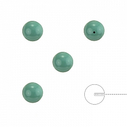 6mm Swarovski 5818 Pearls Half Drilled Round (Jade) PK4