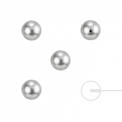 Swarovski 5818 Half Drilled Pearls Light Grey 6mm - PK4