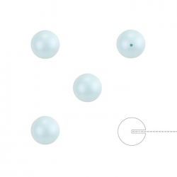 6mm Swarovski 5818 Half Drilled Pearls Pastel Blue PK4