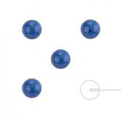Swarovski 5818 Round Half Drilled Pearls Lapis 6mm PK4