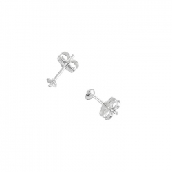 Sterling Silver 3mm Ear Stud Cups & Butterfly Backs PK2