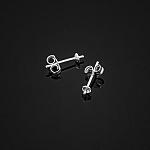 Sterling Silver 3mm Ear Stud Cups & Butterfly Backs PK2