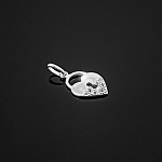 Sterling Silver 925 20mm Crystal Heart Locket Charm PK1