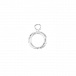 925 Sterling Silver STS 8mm Hoop Charm 1mm Hanging Loop