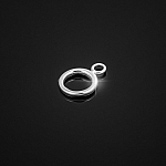 925 Sterling Silver STS 8mm Hoop Charm 1mm Hanging Loop