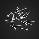 Silver Plated Ear Studs Flat Pad Ear Post Pins 3mm PK20