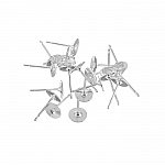 6mm Silver Plated Ear Studs Flat Top Ear Posts - PK20