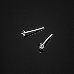 Sterling Silver Ear Stud Cups For Pearl Beads 3mm - PK2