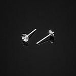 Sterling Silver Pearl Bead Ear Stud Cap Cups 5mm - PK2