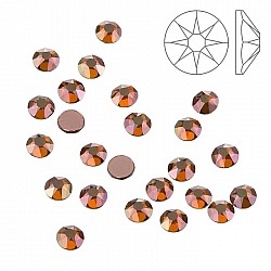 Swarovski 2078 Hotfix Flatback Crystal Copper SS16 PK24