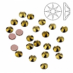 Swarovski 2078 Hotfix Flatback Crystal Dorado SS16 PK24