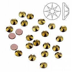 Swarovski 2078 Hotfix Flatback Crystal Dorado SS16 PK24