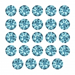 Swarovski (2078) Hotfix Crystals SS16 Aquamarine - PK24