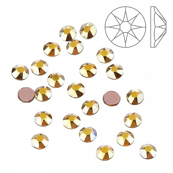 Swarovski (2078) Hotfix SS16 Crystal Metallic Sunshine